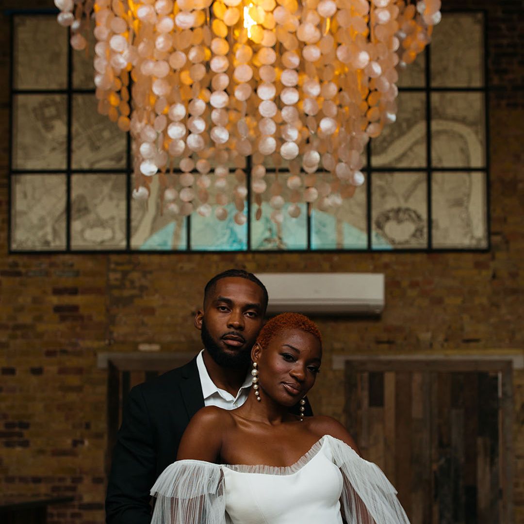 Black and white wedding table decor