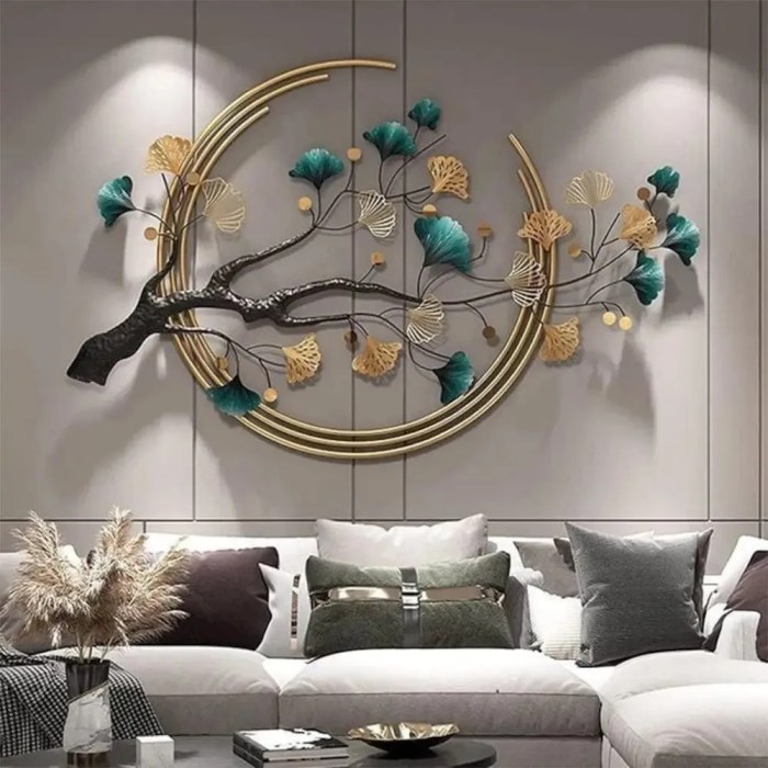 Metal wall decor living room