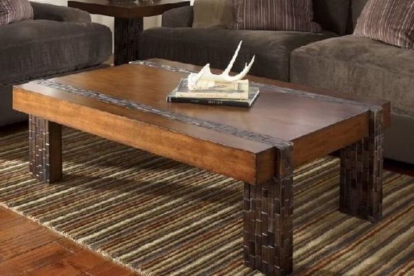 Coffee table decor rustic