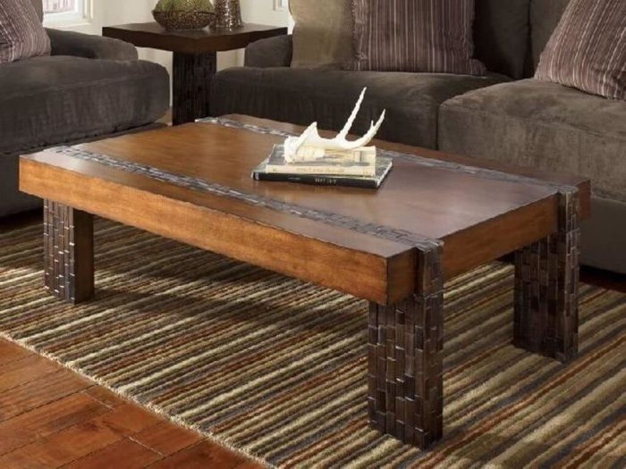 Coffee table decor rustic