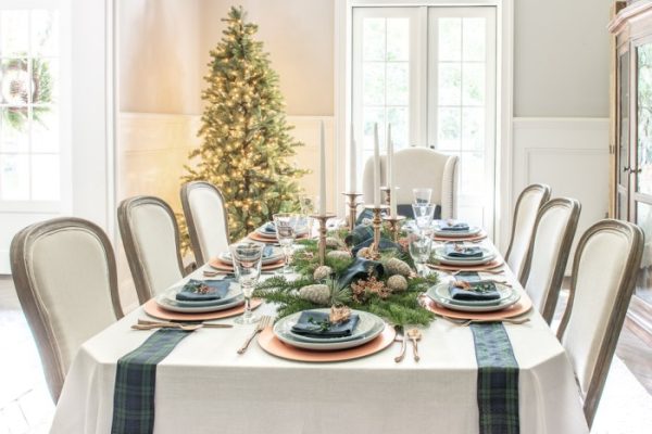 Christmas decor round table