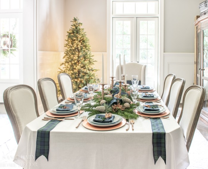 Christmas decor round table