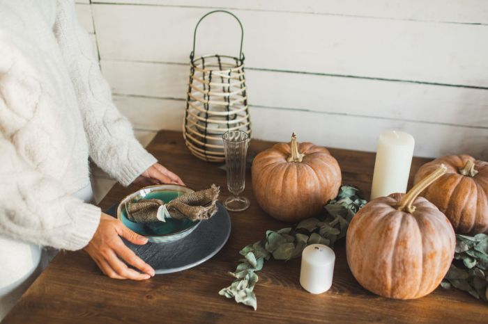 Dollar tree fall table decor