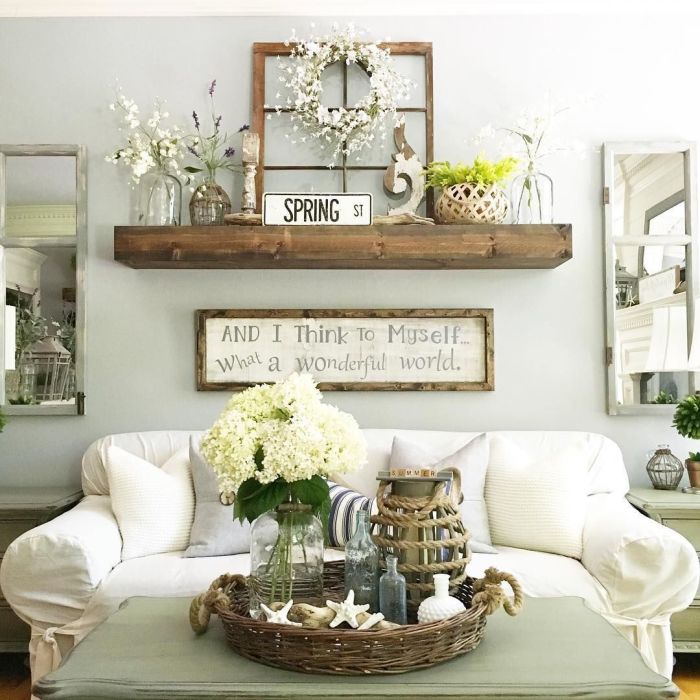 Rustic living room wall decor