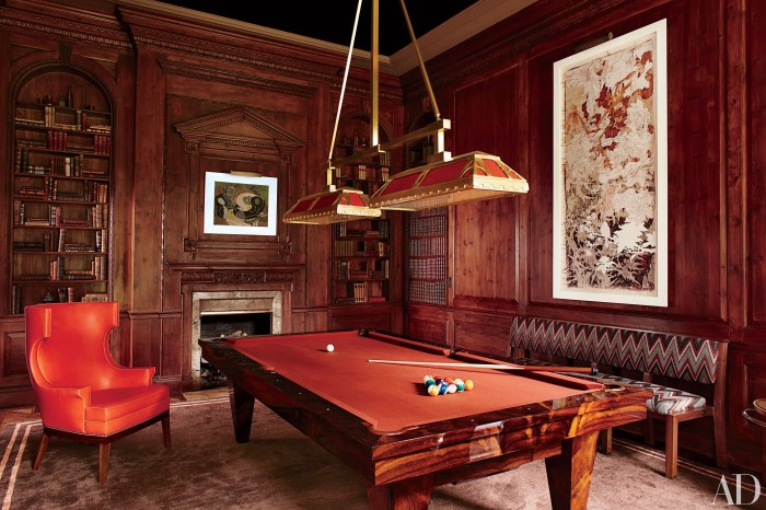 Pool table room decor