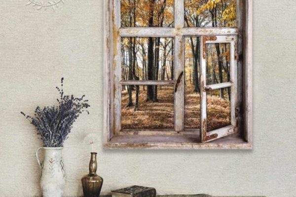 Fake window wall decor