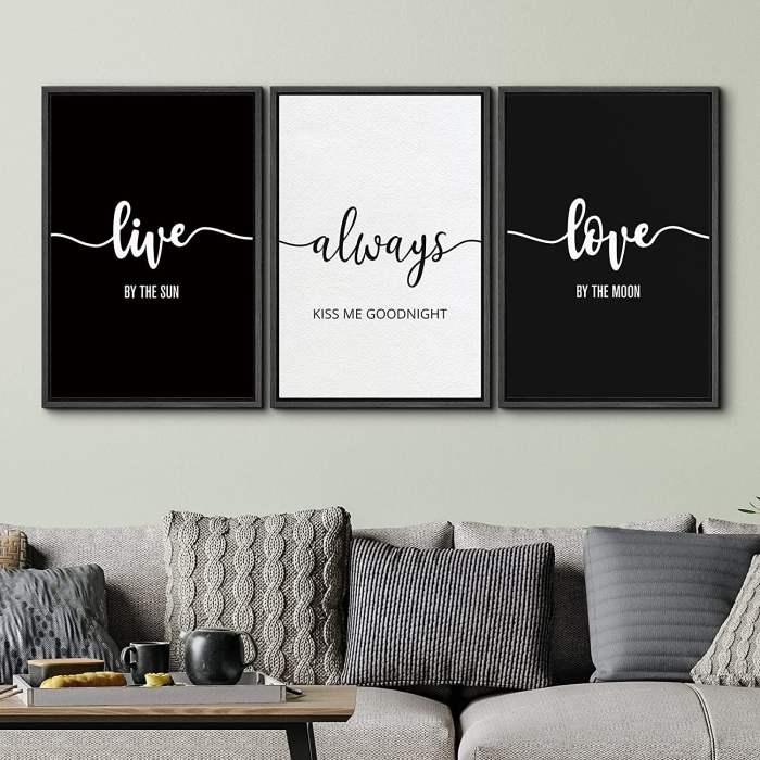 Wall decor quotes on canvas