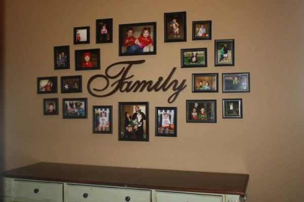 Family photo wall decor