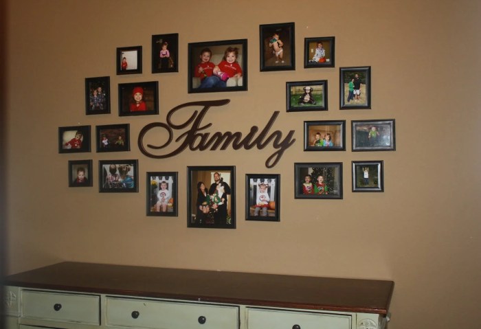 Family photo wall decor