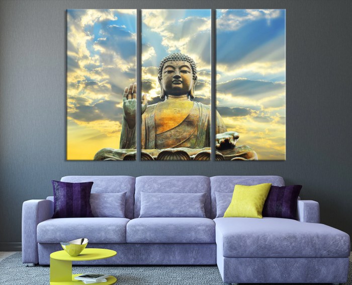 Large buddha wall decor