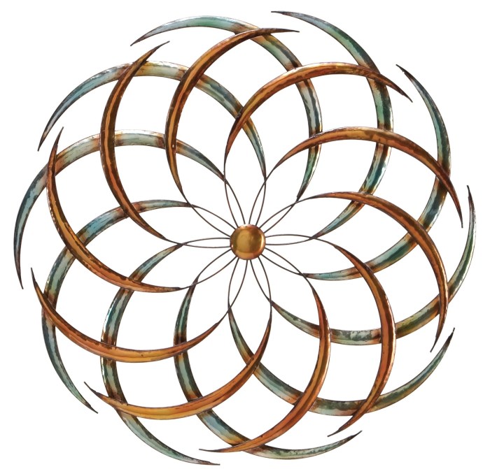 Large metal circle wall decor