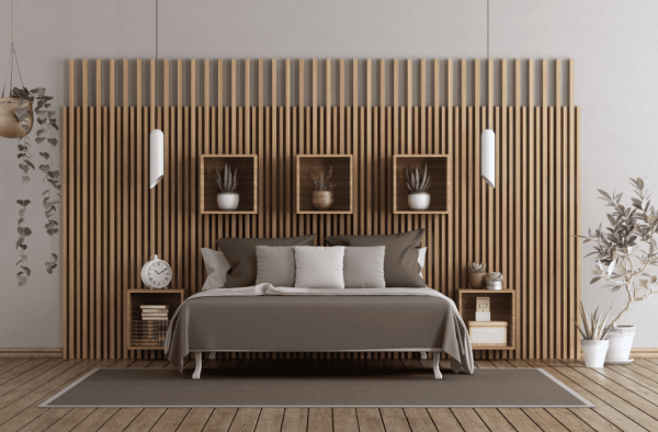 Pleated cushioned wall decor 2 panel