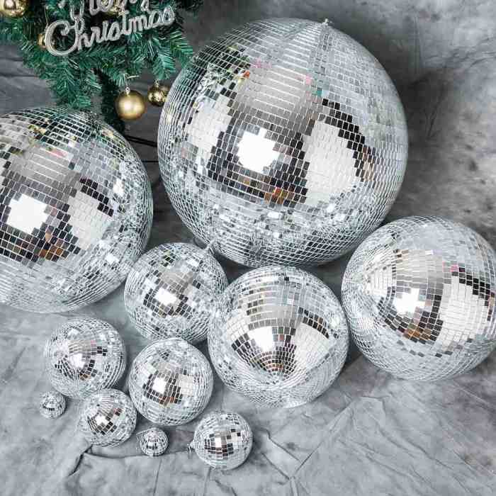 Disco ball table decor