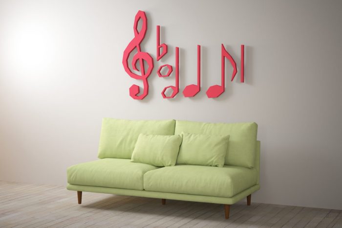 Musical notes wall decor