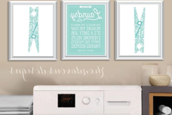 Modern laundry room wall decor