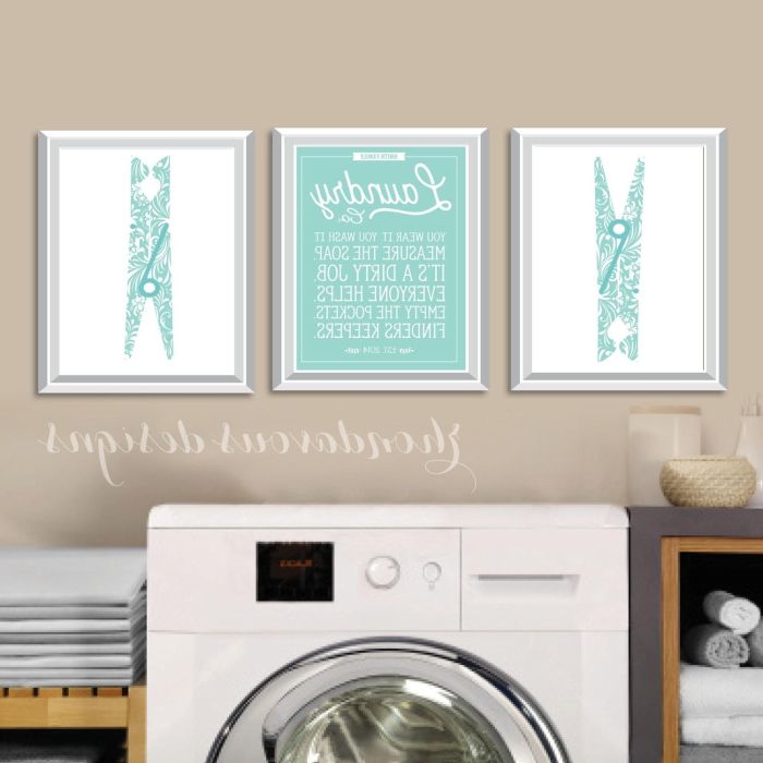 Modern laundry room wall decor