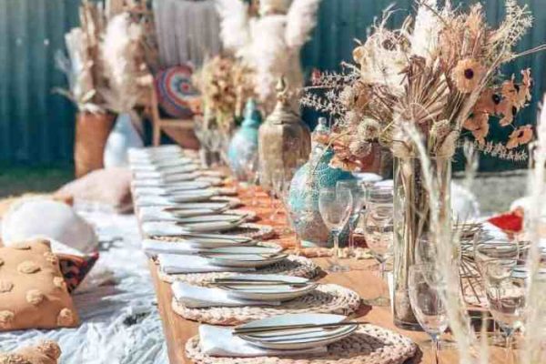 Baby shower table decor