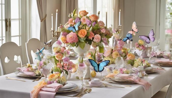 Spring theme table decor